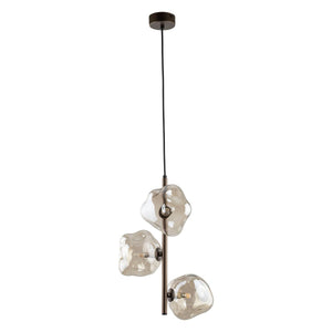TK Lighting LAVA BROWN HANGING 3xG9