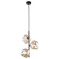 TK Lighting LAVA BROWN HANGING 3xG9