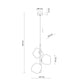 TK Lighting LAVA BROWN HANGING 3xG9