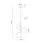 TK Lighting LAVA SABIA HANGING 3xG9