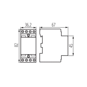 Kanlux Spóla 230V 25A 4rása KMC-25-40