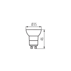 Kanlux pera Remi GU10 2,2W 3000K mjó 35mm breið