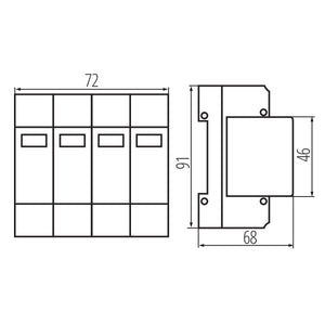 Kanlux Yfirspennuvörn KSPD-T2 275/160 3P+N