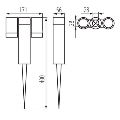 Kanlux Usti SP 2X7 GR