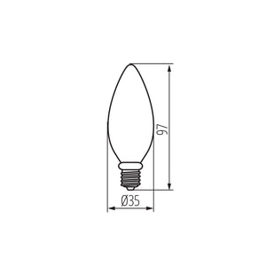 Kanlux pera XLED W C35 E14 4,5W 2700K