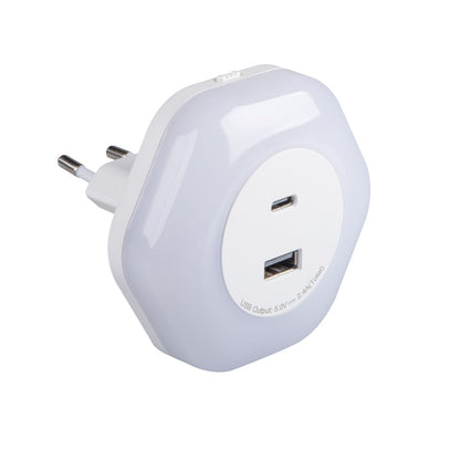 Kanlux Bola LED 2xUSB 3000K næturljós