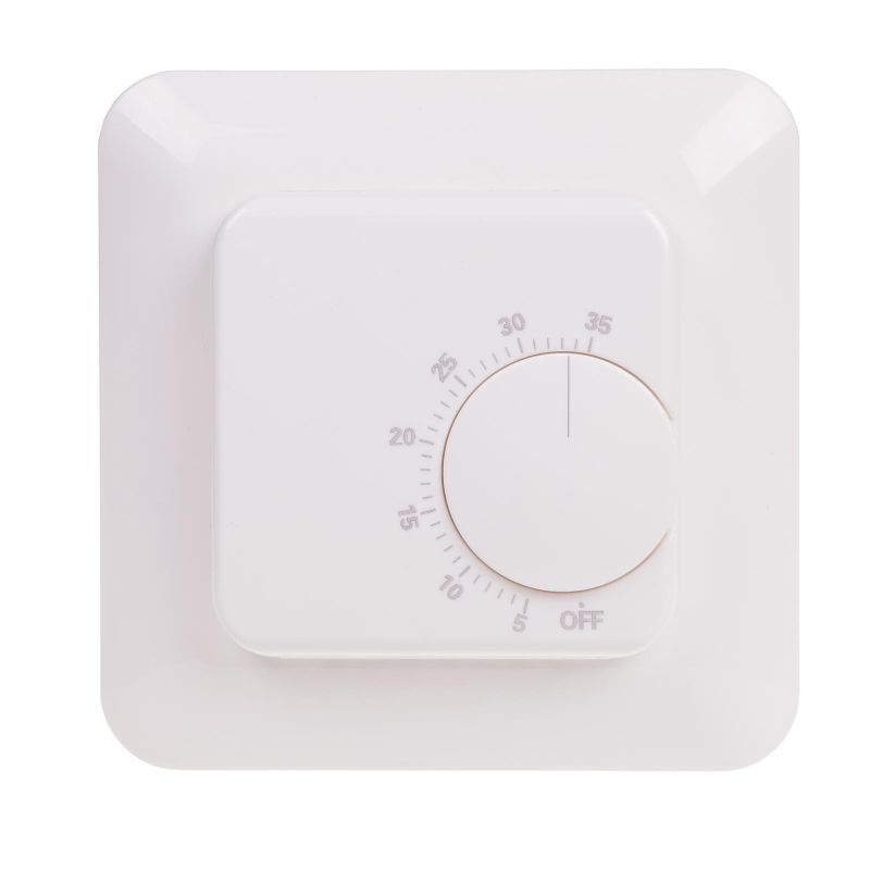 FiF Hitaskynjarji í veggdós 5+35°C 230V 16A 1NO/NC