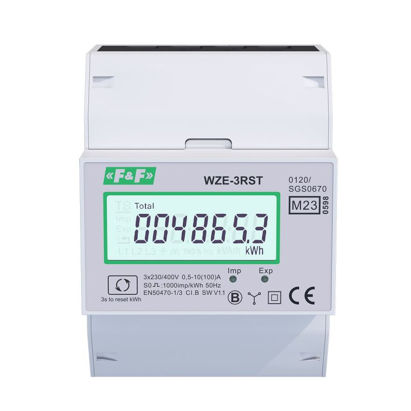 FiF Orkumælir WZE-3 80A með reset takka.