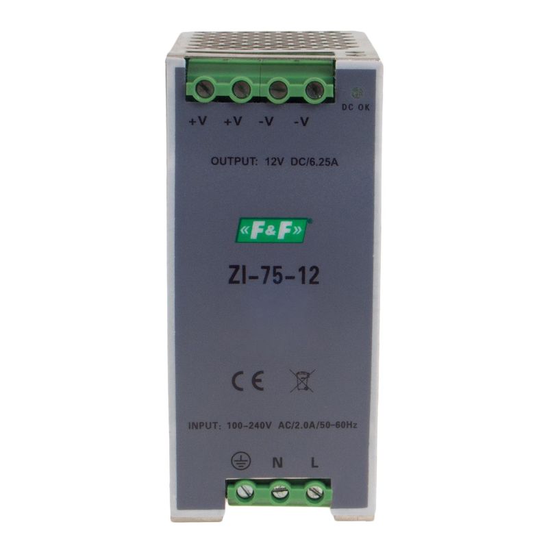 FiF Spennugjafi pulse 230V í 12V Afl 75W